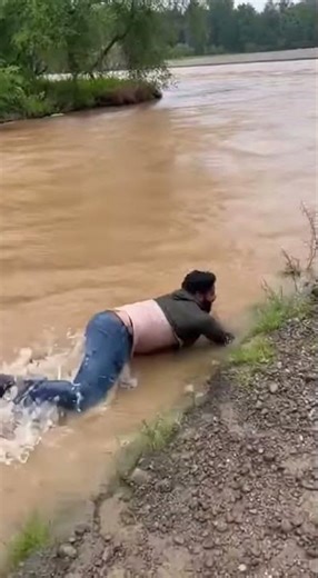 POV: Man Jumps Off Bridge to Save a Kitten