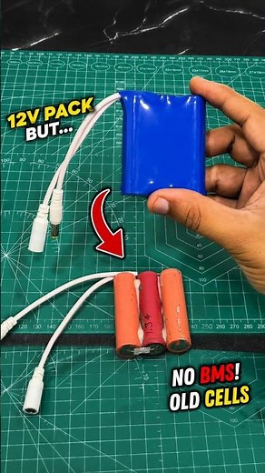 12V Battery Pack Teardown 😱 No BMS & Used Cells Inside Battery Scam #12voltbattery #shorts