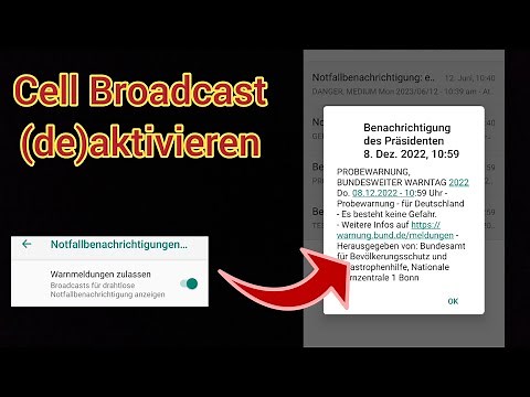 Deactivate / activate Cell Broadcast - Activate / deactivate Cell Broadcast warning on the mobile...