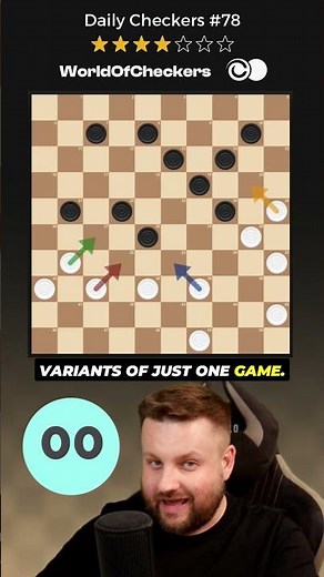 One breakthrough wins 🔥 ⚪⚫ ⭐4/7 | Daily Checkers #78