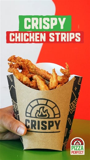 Crumbed and fried to a golden crisp - dig into our mouth-watering Chicken Strips at #PizzaPerfect 😋 Available at selected stores only. | Pizza Perfect