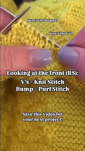 Knit vs Purl Stitches – Easy Trick to Tell Them Apart! #knitting #knittingtutorials #knitingtips