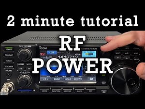 2 Minute Tutorial: Changing RF Power Output on Icom 7300