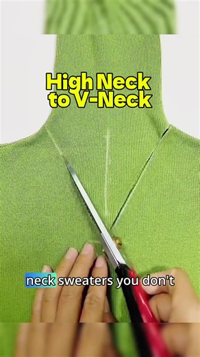 Transform Your High Neck Sweaters into V-Necks Easily