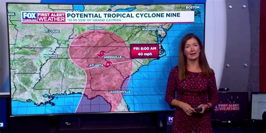 Potential Tropical Cyclone 9 to impact Upstate area