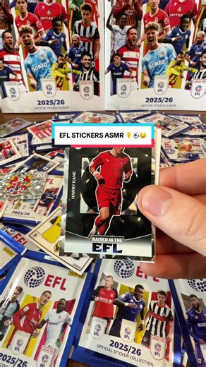 Sound ON for Sticker ASMR 🤤⚽️👂 It’s launch week for the @Panini UK & Ireland EFL sticker album so I thought we’d indulge in some sticker ASMR ⭐️ Who else is SO excited now?! 👇 #asmr #satisfying #footballstickers #efl #football