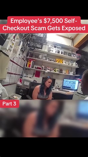 Employee's $7,500 Self-Checkout Scam Gets Exposed #cops #police #copsusa🚔🇺🇸 #policeofficer #foryou