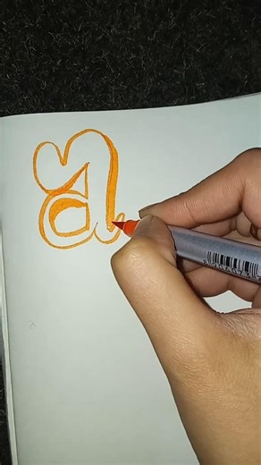 how to write A in vector font alphabet calligraphy #art #shorts #calligraphy #vector#font #alphabet