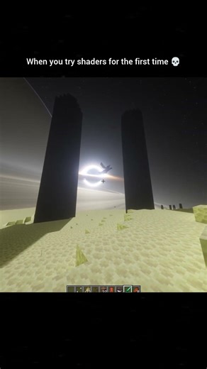 when you try shaders for the first time 💀 #minecraft