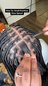 How to small knotless braids beginners tutorial ❤️follow for more | hair and beauty things