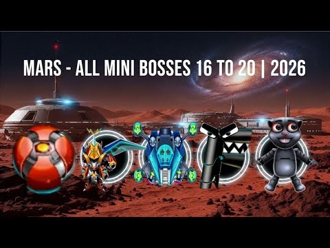 Mars Mini Bosses 16 to 20 in 2026 | Galaxy Attack Space Shooter | World Bosses