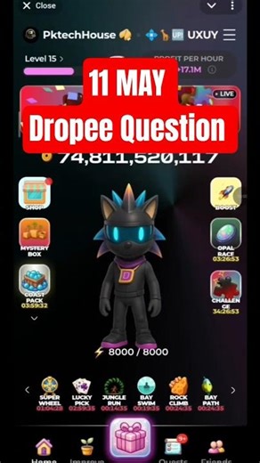 11 MAY Dropee Question of the day answer 🔥Dropee Airdrop season update 🔥Daily Dropee Question Answer