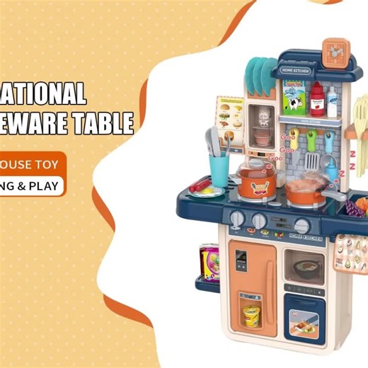 Pretend Play Kitchen Table Toy Setcolor-changing food, lights, water… | Maggie Chen