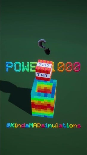 TNT Power 100 - 10,000 VS Cube Well Satisfying Unity Simulation 7%