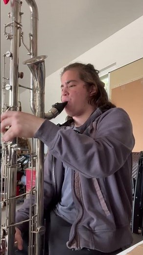 CONTRABASS CLARINET 🖤 #clarinet #beatboxclarinet