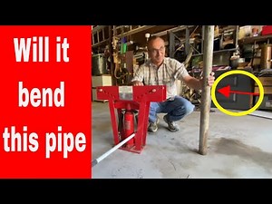 how we made a tail pipe with a 12 ton pipe bender Did it work Harbor freight