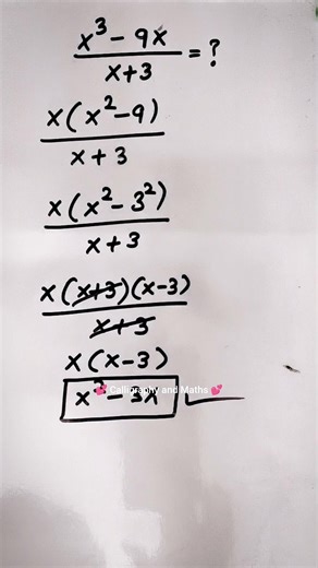 X³–9x/x+3 Nice algebra maths Olympiad #tricks #maths #algebra #shorts