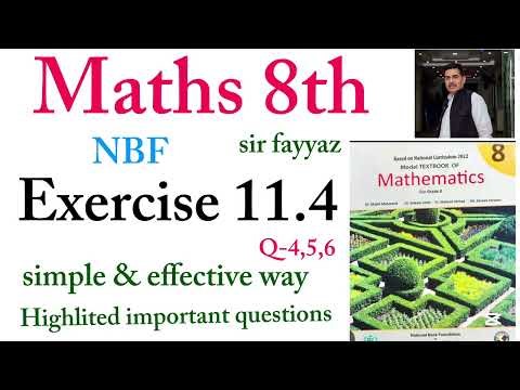 Maths class 8th | exercise 11.4 | ex 11.4 | Q-4,5,6 | NBF | unit 11 | Mensuration | grade 8