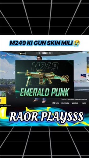 M249 GUN SKIN MILI 😭#shorts #ytshorts #bgmi