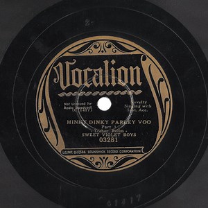 Sweet Violet Boys - Hinky Dinky Parley Voo Part 1 / Medley Of Bar-Room Songs