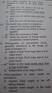 Multiple Choice Questions on Hydraulic Engineering ConceptsIn... | Filo