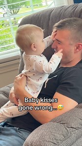 Baby kisses gone wrong…😅…#baby #babykisses #funnymoments | Blendedlikefamily