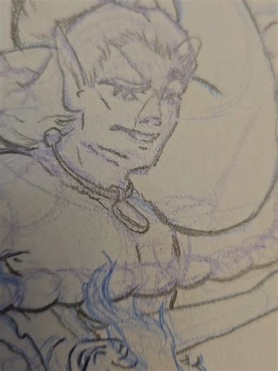 Working without a reference can be the bane of my existence. But it also allows me to come up with some really silly Things for merfolk to do. a challenge in this will be the visual storytelling in an environment as different as under the water. And not just because of what it looks like, but because of how that changes how the characters move and interact. and so here is my OC Mermaid teasing my OC Merman by pulling on his braid, and looping around under his arm. interested to see if this pose 