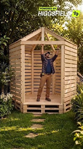 DIY Pallet Gazebo Makeover You’ll Want in Your Backyard! 🌸 #DIY #GardenIdeas
