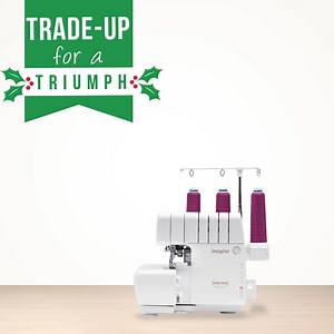 Now you can own a Baby Lock Triumph for as low as $100 a month* during our special Triumph Trade-In Event. For a limited time, trade in any Baby Lock Serger for credit towards a Baby Lock Triumph AND take advantage of special financing. For more information: http://www.babylock.com/promotions/ *monthly payments may vary based on trade in value/offer good at participating retailers | Baby Lock USA & Canada