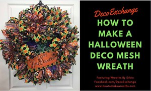 Wreaths by Silvia stopped in to help make this step by step halloween deco mesh wreath tutorial. | DecoExchange