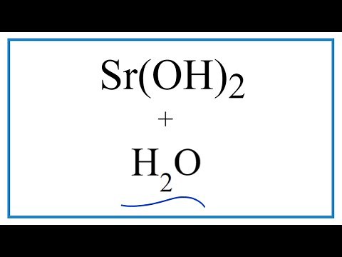 Equation for Sr(OH)2 + H2O (Strontium hydroxide + Water)