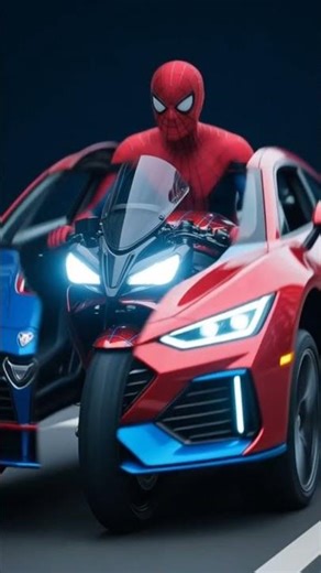 Spider-man in Super Car #shorts #spidarman #car