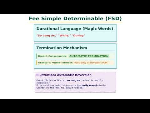 US law: Estates in Land: Fee Simple, Life Estates, and Defeasible Fees