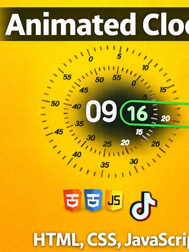 Create an Amazing Animated Clock with HTML, CSS & JavaScript