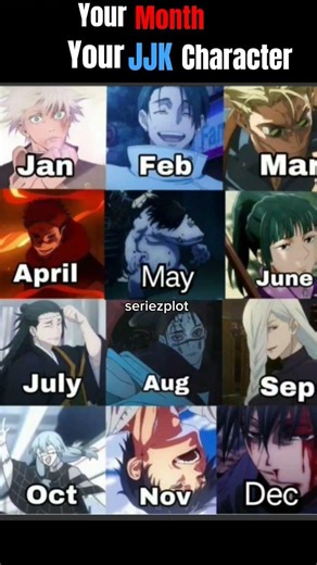 your month ,your jjk character #jjk #anime #viral