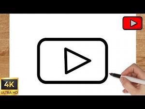 How to Draw YouTube Logo Easy Step by Step | Simple Logo Drawing Tutorial for Beginners