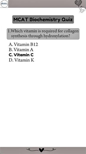 MCAT Biochemistry Quiz #shorts #quiz