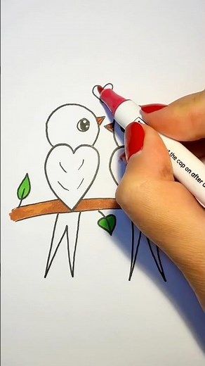 How to Draw 2 Cute Birds 🐦🐦 | Step-by-Step Drawing for Kids