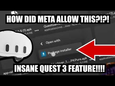 The Quest 3's Built In APK Installer...Its Real and actually based...