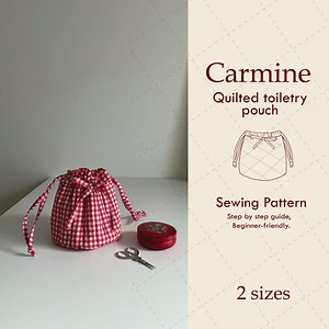 Sewing Pattern – Quilted Toiletry Bag With Round Base (PDF Download) - Etsy