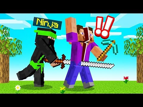Playing A NINJA MANHUNT In MINECRAFT...