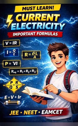 Current Electricity Formula Revision 💯 NEET JEE EAMCET