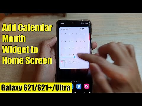 Galaxy S21/Ultra/Plus: How to Add A Calendar Month Widget To Home Screen