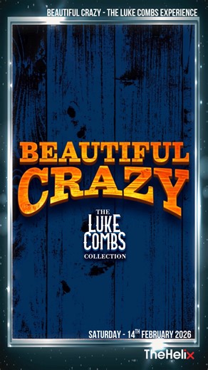 𝐁𝐄𝐀𝐔𝐓𝐈𝐅𝐔𝐋 𝐂𝐑𝐀𝐙𝐘- 𝐓𝐡𝐞 𝐋𝐮𝐤𝐞 𝐂𝐨𝐦𝐛𝐬 𝐂𝐨𝐥𝐥𝐞𝐜𝐭𝐢𝐨𝐧 | 𝐒𝐚𝐭𝐮𝐫𝐝𝐚𝐲 - 𝟏𝟒𝐭𝐡 𝐅𝐞𝐛𝐫𝐮𝐚𝐫𝐲 𝟐𝟎𝟐𝟔 Featuring award-winning country singer Noel Boland and a band led by Sarah Jory, the world’s number one female pedal steel guitar player and BCMA Hall of Fame Inductee, Beautiful Crazy features fan favourites including: Ain't No Love in Oklahoma, Where the Wild Things Are, Fast Car, When It Rains It Pours, She Got the Best of Me, Hurricane and, of course, Beautif