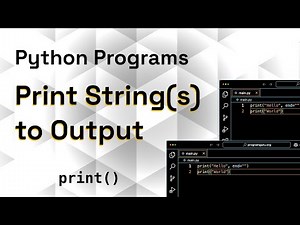 Python Print Strings to Output with Examples | ProgramGuru.org