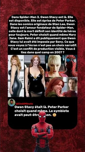 Gwen Stacy Était Là… et Peter Ne La Choisit Pas 😳 | Spider-Man 3