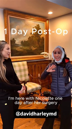 David Harley - Facelift, Necklift, Deep Plane on Instagram: "For the first time 24 hours after the procedure, our patients generally wear a soft elastic bandage. In the day following surgery (post op day 1), this dressing is removed and you begin cleaning your incisions and applying moisturizing ointment. The dressing is generally well tolerated but it can be snug and tight. Most patients feel a huge sense of relief once the dressing is removed. Nicolette is off to a good start after her procedu