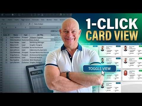 Excel Card View in 1 Click — Build It Once, Sell It Forever (VBA)