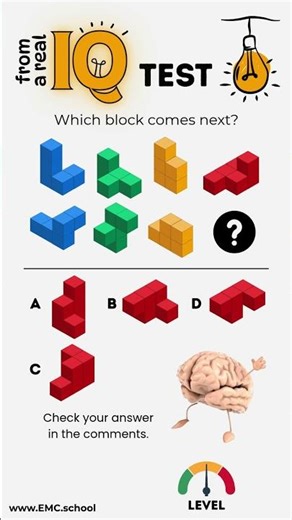 IQ Test Challenge: Which block comes next? | Spot the Pattern #iqtest