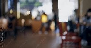 Abstract blur defocus coffee shop cafe and restaurant interior background